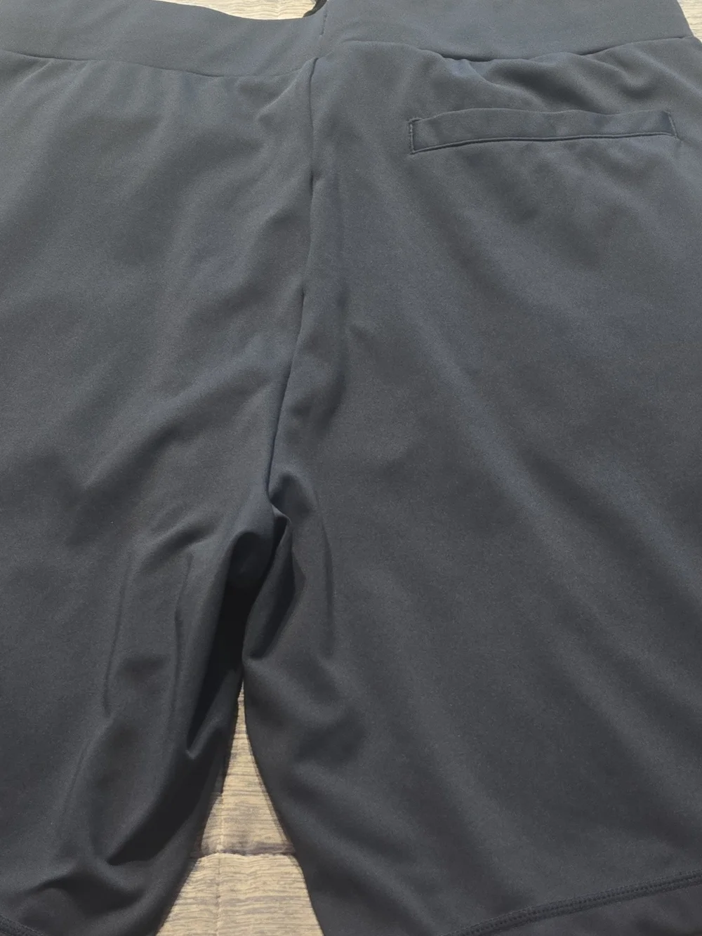 Women's Black Athletic Drawstring Shorts with Side Pockets